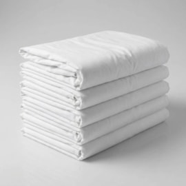 Kit 5 Lençois Elásticado Hotelaria Solteiro 250cm x 160cm 80%Algodão 20%Poliester(ATACADO)