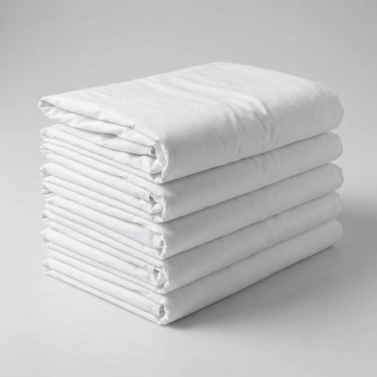 Kit 5 Lençois Elásticado Hotelaria Solteiro 250cm x 160cm 80%Algodão 20%Poliester(ATACADO)