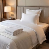 Kit 5 Lençois Elásticado Hotelaria Solteiro 250cm x 160cm 80%Algodão 20%Poliester(ATACADO)