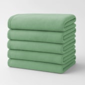 Kit 5 Mantas de Microfibra Casal Jolitex Verde Floresta 1,80m x 2,20m (ATACADO)