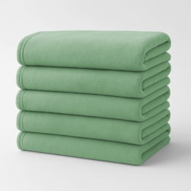 Kit 5 Mantas de Microfibra Casal Jolitex Verde Floresta 1,80m x 2,20m (ATACADO)
