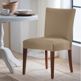 Kit 6 Capas de Cadeira Adomes Bege Kit 6 Capas de Cadeira Adomes Bege