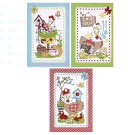 Kit 6 Panos de Copa Felpudo Estampado Dohler Chickens Kit 6 Panos de Copa Felpudo Estampado Dohler Chickens