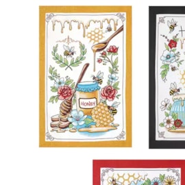 Kit 6 Panos de Copa Felpudo Estampado Dohler Honey Kit 6 Panos de Copa Felpudo Estampado Dohler Honey