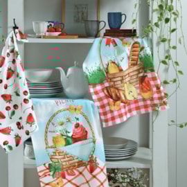 Kit 6 Panos de Copa Felpudo Estampado Dohler Picnic Kit 6 Panos de Copa Felpudo Estampado Dohler Picnic