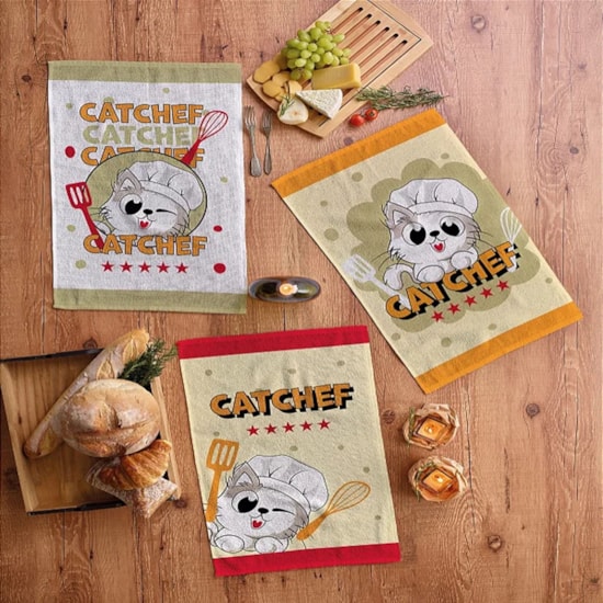 Kit 6 Panos de Copa Felpudo Teka Primore CatChef