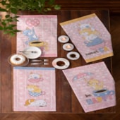 Kit 6 Panos de Copa Felpudo Teka Primore Gatinhos 100% Algodão 40x65 cm