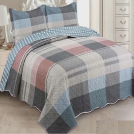 Kit Cobre Leito Solteiro Rozac London Est.7 (1 Cobreleito + 1 Porta-Travesseiro) Kit Cobre Leito Solteiro Rozac London Est.7 (1 Cobreleito + 1 Porta-Travesseiro)