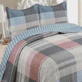 Kit Cobre Leito Solteiro Rozac London Est.7 (1 Cobreleito + 1 Porta-Travesseiro) Kit Cobre Leito Solteiro Rozac London Est.7 (1 Cobreleito + 1 Porta-Travesseiro)