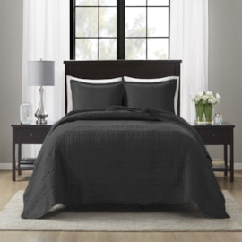 Kit Colcha Casal Corttex Siena 220x240 Grafite (1 Colcha + 2 Porta Travesseiro) Kit Colcha Casal Corttex Siena 220x240 Grafite (1 Colcha + 2 Porta Travesseiro)