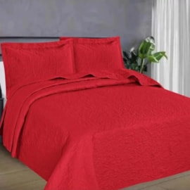 Kit Colcha Casal Flora Habitat Vermelho (1 Colcha 220x240 + 2 Porta-Travesseiro) Kit Colcha Casal Flora Habitat Vermelho (1 Colcha 220x240 + 2 Porta-Travesseiro)
