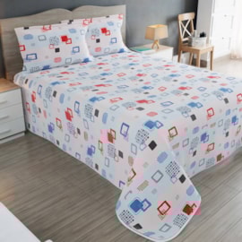 Kit Colcha Casal Montblanc Geo Azul 3 Peças Kit Colcha Casal Montblanc Geo Azul 3 Peças