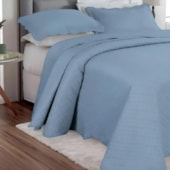 Kit Colcha Casal Rozac Classic Azul (1 Colcha + 2 Porta-Travesseiro)