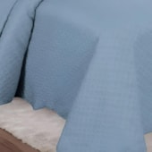 Kit Colcha Casal Rozac Classic Azul (1 Colcha + 2 Porta-Travesseiro)