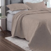 Kit Colcha Casal Rozac Classic Bege (1 Colcha + 2 Porta-Travesseiro)