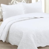 Kit Colcha Casal Rozac Classic Branco (1 Colcha + 2 Porta-Travesseiro)