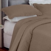 Kit Colcha Casal Rozac Classic Marrom (1 Colcha + 2 Porta-Travesseiro)