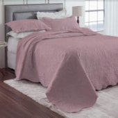 Kit Colcha Casal Rozac Classic Rosè (1 Colcha + 2 Porta-Travesseiro)