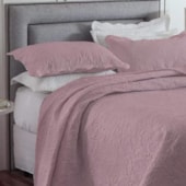 Kit Colcha Casal Rozac Classic Rosè (1 Colcha + 2 Porta-Travesseiro)