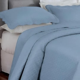 Kit Colcha King Rozac Classic Azul (1 Colcha + 2 Porta-Travesseiro)