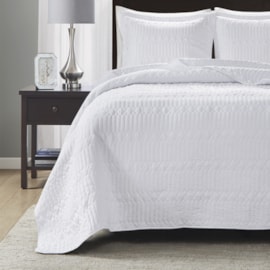 Kit Colcha Queen Corttex Siena 240x260 Branco (1 Colcha + 2 Porta Travesseiro) Kit Colcha Queen Corttex Siena 240x260 Branco (1 Colcha + 2 Porta Travesseiro)