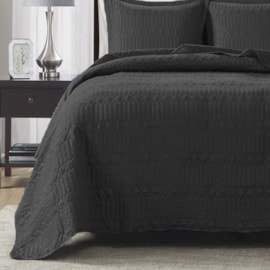 Kit Colcha Queen Corttex Siena 240x260 Grafite (1 Colcha + 2 Porta Travesseiro) Kit Colcha Queen Corttex Siena 240x260 Grafite (1 Colcha + 2 Porta Travesseiro)