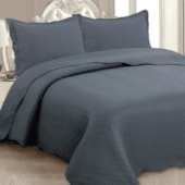 Kit Colcha Queen Rozac Classic Grafite (1 Colcha + 2 Porta-Travesseiro)