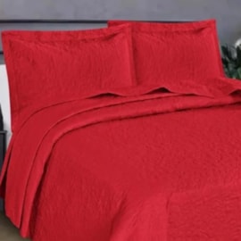 Kit Colcha Solteiro Flora Habitat Vermelho (1 Colcha + 1 Porta-Travesseiro) Kit Colcha Solteiro Flora Habitat Vermelho (1 Colcha + 1 Porta-Travesseiro)
