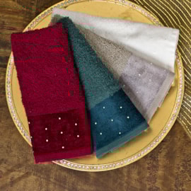 Kit com 2 Toalhas de lavabo Cristal Atlântica Vermelha Kit com 2 Toalhas de lavabo Cristal Atlântica Vermelha