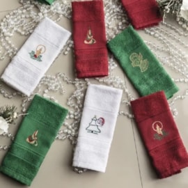 Kit com 3 Toalhas de Lavabo Jolie Natal Atlântica Kit com 3 Toalhas de Lavabo Jolie Natal Atlântica