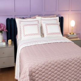 Kit Coordenado Cobreleito Queen Lavive Francis 5Pçs 180Fios Rosè Kit Coordenado Cobreleito Queen Lavive Francis 5Pçs 180Fios Rosè