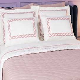 Kit Coordenado Cobreleito Queen Lavive Francis 5Pçs 180Fios Rosè Kit Coordenado Cobreleito Queen Lavive Francis 5Pçs 180Fios Rosè