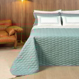 Kit Coordenado Cobreleito Queen Lavive Francis 5Pçs 180Fios Verde Malva Kit Coordenado Cobreleito Queen Lavive Francis 5Pçs 180Fios Verde Malva