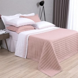 Kit coordenado Cobreleito Queen Lavive Vira Doblo Monreale Rosè Kit coordenado Cobreleito Queen Lavive Vira Doblo Monreale Rosè