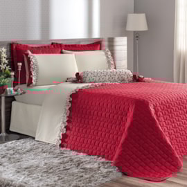 Kit coordenado Cobreleito Super King Lavive Vira Doblo Lavínea Vermelho Kit coordenado Cobreleito Super King Lavive Vira Doblo Lavínea Vermelho