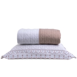 Kit Coordenado Queen Lavive Charlote Dupla Face Rose Kit Coordenado Queen Lavive Charlote Dupla Face Rose