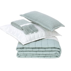 Kit Coordenado Queen Lavive Diana Verde Malva Kit Coordenado Queen Lavive Diana Verde Malva