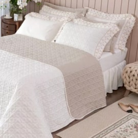 Kit Coordenado Solteiro Lavive Charlote Dupla Face Bege Kit Coordenado Solteiro Lavive Charlote Dupla Face Bege