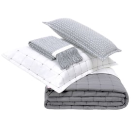 Kit Coordenado Solteiro Lavive Diana Gris Kit Coordenado Solteiro Lavive Diana Gris