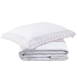 Kit Coordenado Super King Lavive Charlote Dupla Face Rosè Kit Coordenado Super King Lavive Charlote Dupla Face Rosè