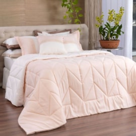 Kit Coordenado Super-King Lavive Melinda Sal Rosa/Palha Kit Coordenado Super-King Lavive Melinda Sal Rosa/Palha