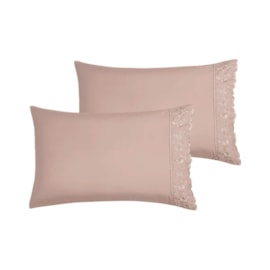 Kit de 2 Fronhas de Habitat Rendada Rosa 50cm x 70cm