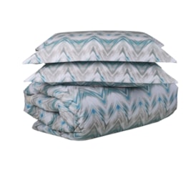 Kit Duvet King Naturalle Fashion Percal 200 fios Chevron 3 Peças Kit Duvet King Naturalle Fashion Percal 200 fios Chevron 3 Peças