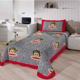 Kit Edredom Solteiro Paul Frank Matelassê Buettner Cinza Kit Edredom Solteiro Paul Frank Matelassê Buettner Cinza