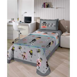 Kit Edredom Solteiro Paul Frank Matelassê Buettner Musica Kit Edredom Solteiro Paul Frank Matelassê Buettner Musica