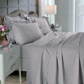 Kit Enxoval Jogo de Cama Casal e Jogo de Banho Bouton Cinza Kit Enxoval Jogo de Cama Casal e Jogo de Banho Bouton Cinza