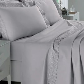 Kit Enxoval Jogo de Cama Casal e Jogo de Banho Bouton Cinza Kit Enxoval Jogo de Cama Casal e Jogo de Banho Bouton Cinza