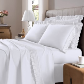 Kit Enxoval Jogo de Cama King e Jogo de Banho Bouton Branco Kit Enxoval Jogo de Cama King e Jogo de Banho Bouton Branco