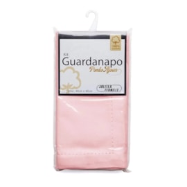 Kit Guardanapo Algodão Ponto Ajour 40cm x 40cm Jolitex Rosa Chá 2 Peças