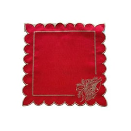 Kit Guardanapo Natal Primor Bells 35cm x 35cm Argivai Vermelho 4 peças Kit Guardanapo Natal Primor Bells 35cm x 35cm Argivai Vermelho 4 peças